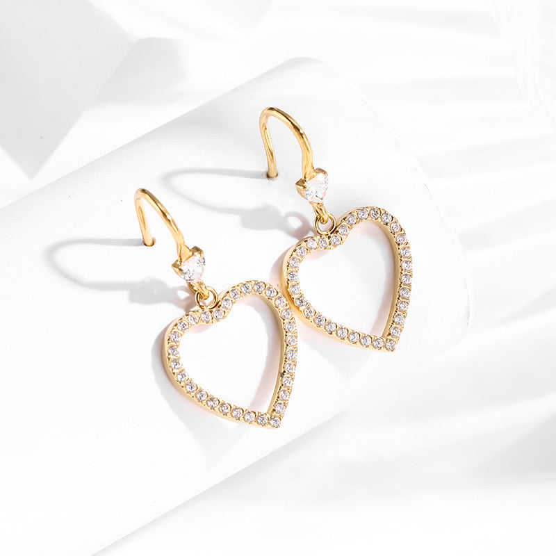 Gold Heart Earing