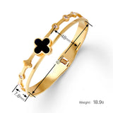 Stainless Steel Gold Plated Lucky Bracelet