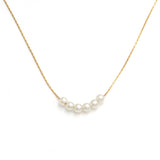 Gold Pearl Clavicle Necklace